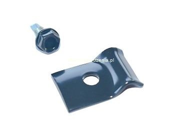 przelotka blaszkowa +wkręt 4,8x16 ral 7016 -1szt.