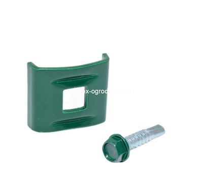 łącznik łukowy do paneli + wkręt 5,5x25 ral 6005 -1szt.