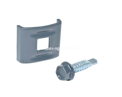 łącznik łukowy do paneli + wkręt 5,5x25 ral 7016 -1szt.