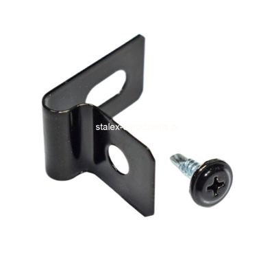 zapinka 1/2 do paneli + wkręt 4,2x16 ral 9005 -100szt.