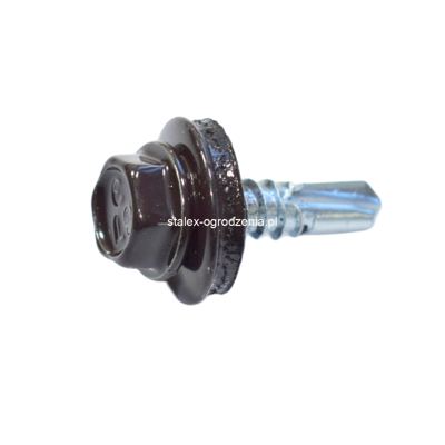 wkręty farmerskie do metalu 4,8x19 ral 8019 -250szt.