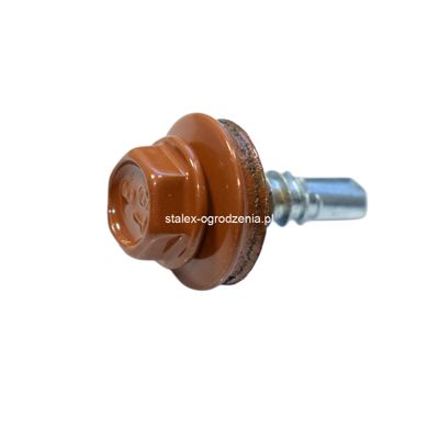 wkręty farmerskie do metalu 4,8x19 ral 8003 -250szt.