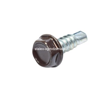 wkręt samowiercący 4,8x16 ral 8019 -100szt.