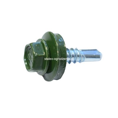 wkręty farmerskie do metalu 4,8x19 ral 6020 -250szt.