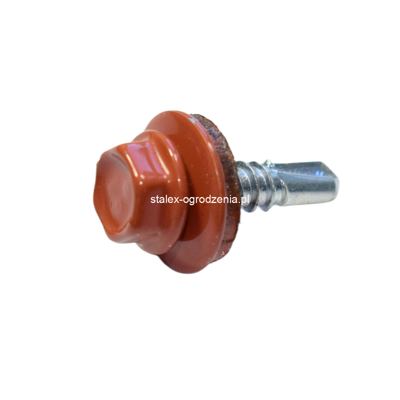 wkręty farmerskie do metalu 4,8x19 ral 8004 -250szt.