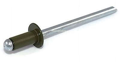Nity zrywalne al/fe 4x8 RAL 6003 c.zielony -500 szt