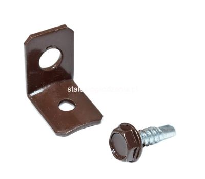 mocowanie pręta ral 8017 -1szt.