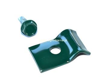przelotka blaszkowa +wkręt 4,8x16 ral 6005 -1szt.