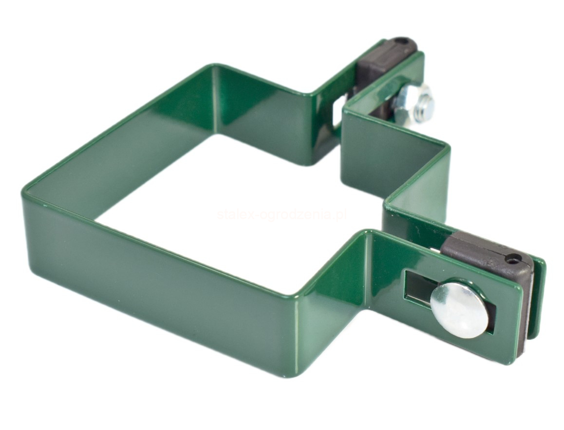 obejma narożna 80x80 ral 6005 +dystans fi-3 +śruba -1kpl.