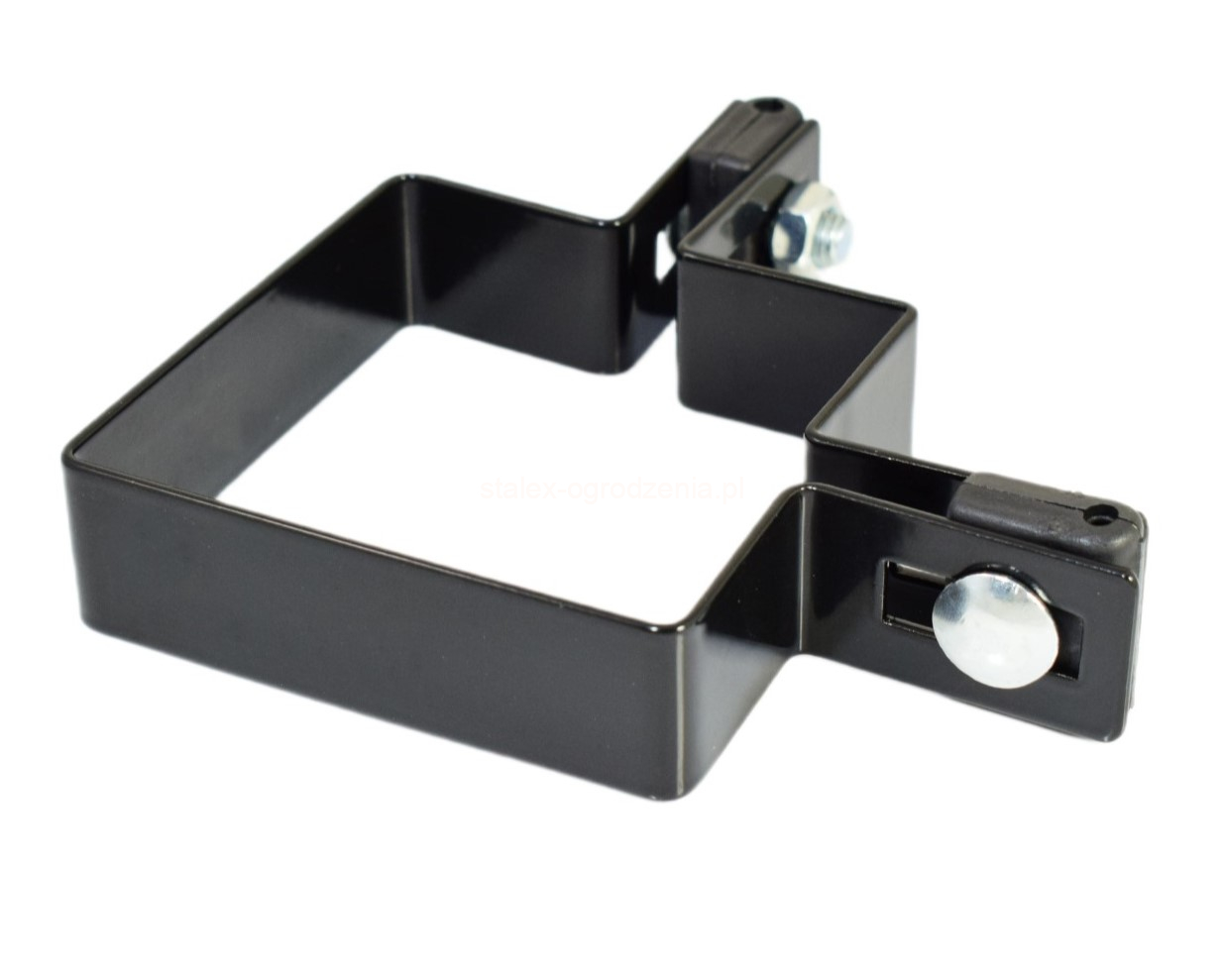 obejma narożna 80x80 ral 9005 +dystans fi-4 +śruba -1kpl.