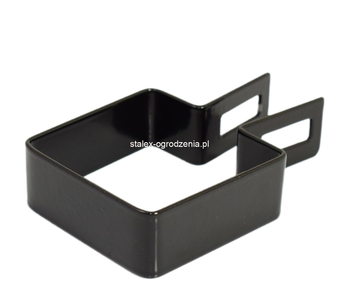 obejma końcowa 60x60 ral 9005 -1szt.