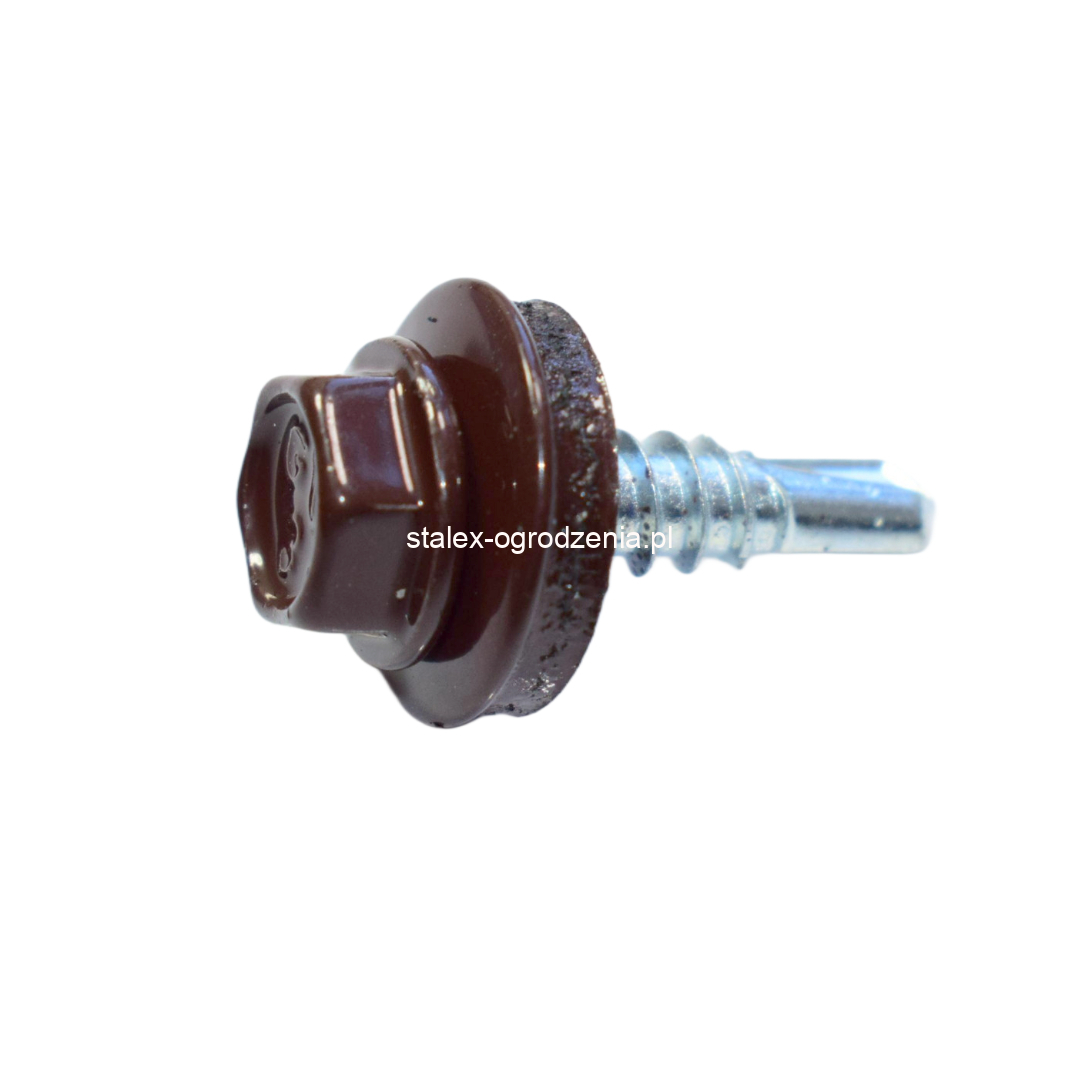 wkręty farmerskie do metalu 4,8x19 ral 8017 -250szt.