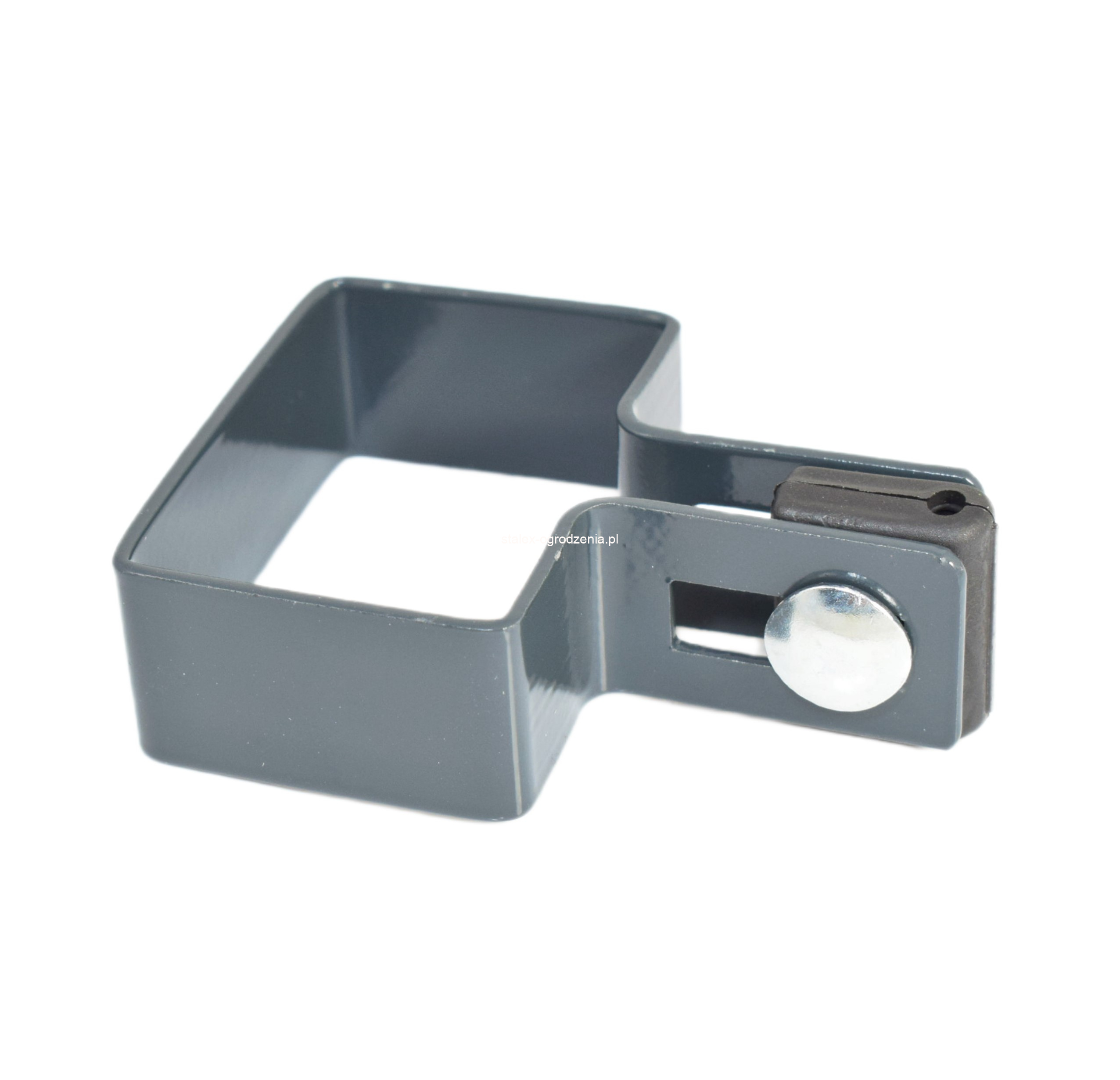 obejma końcowa 40x60 ral 7016 + dystans fi-3 + śruba -1kpl.