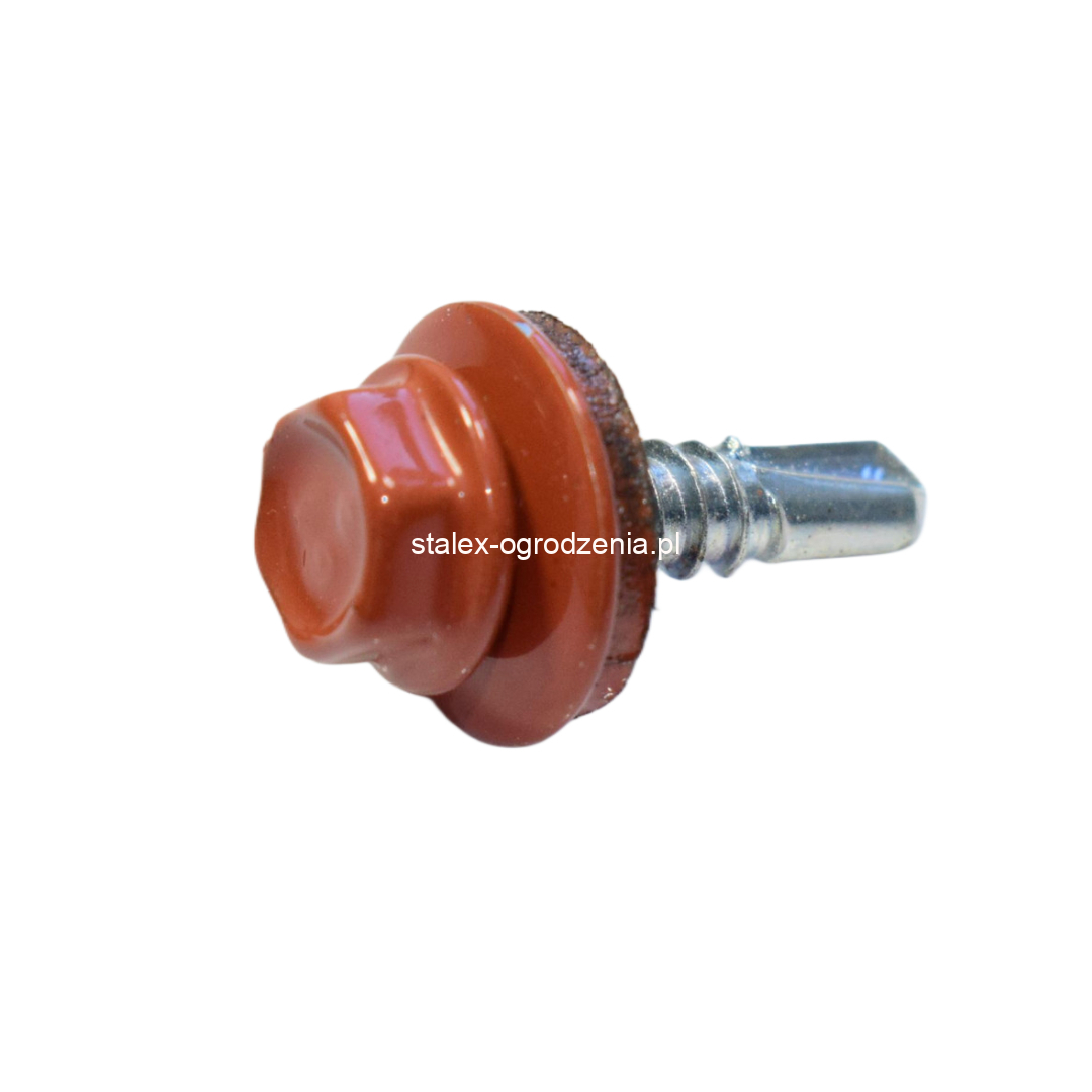 wkręty farmerskie do metalu 4,8x19 ral 8004 -250szt.