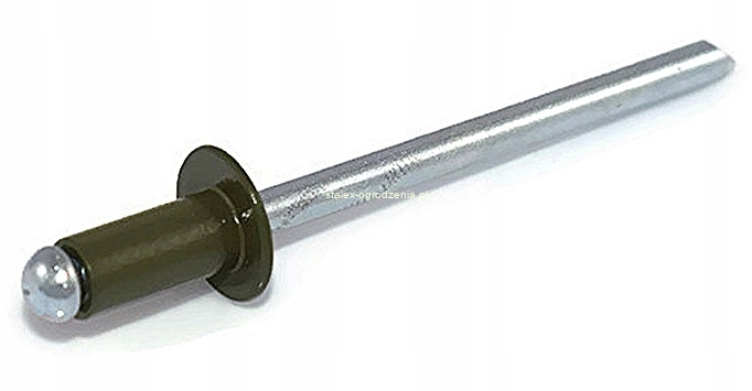 Nity zrywalne al/fe 4x8 RAL 6003 c.zielony -500 szt