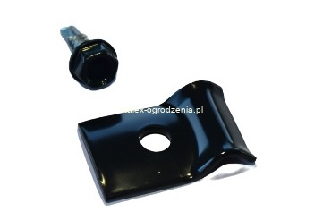 przelotka blaszkowa +wkręt 4,8x16 ral 9005 -100szt.